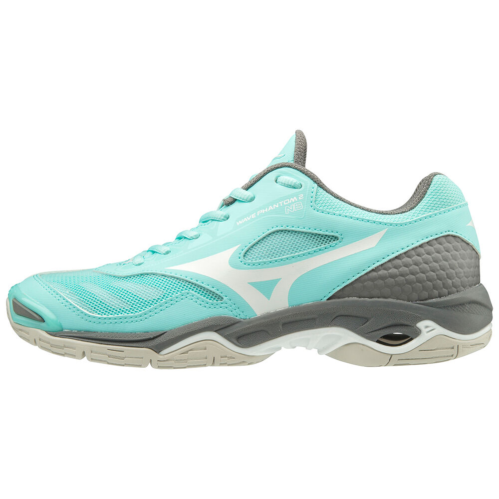 Mizuno Women's WAVE PHANTOM 2 NB Netball Shoes Blue/White/Grey (X1GB189301-AJP)